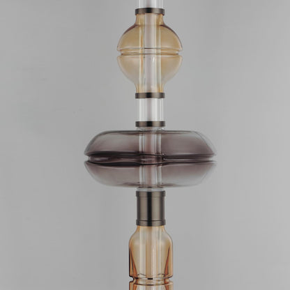 Gusto 70" Tall LED Column Floor Lamp with Hand-Blown Glass Shades