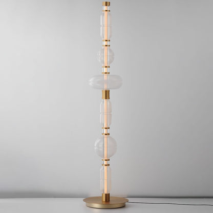 Gusto 70" Tall LED Column Floor Lamp with Hand-Blown Glass Shades