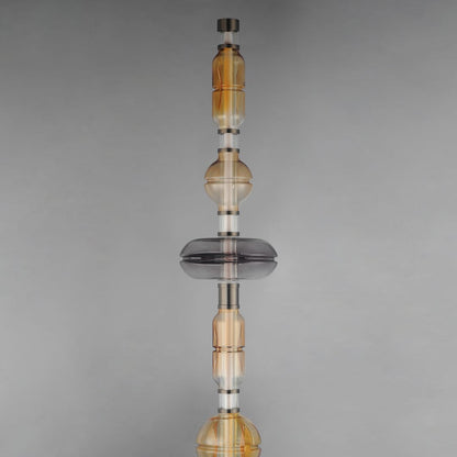 Gusto 70" Tall LED Column Floor Lamp with Hand-Blown Glass Shades