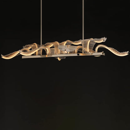 Lillet 61" Wide LED Crystal Abstract Chandelier with Beveled Crystal Shades