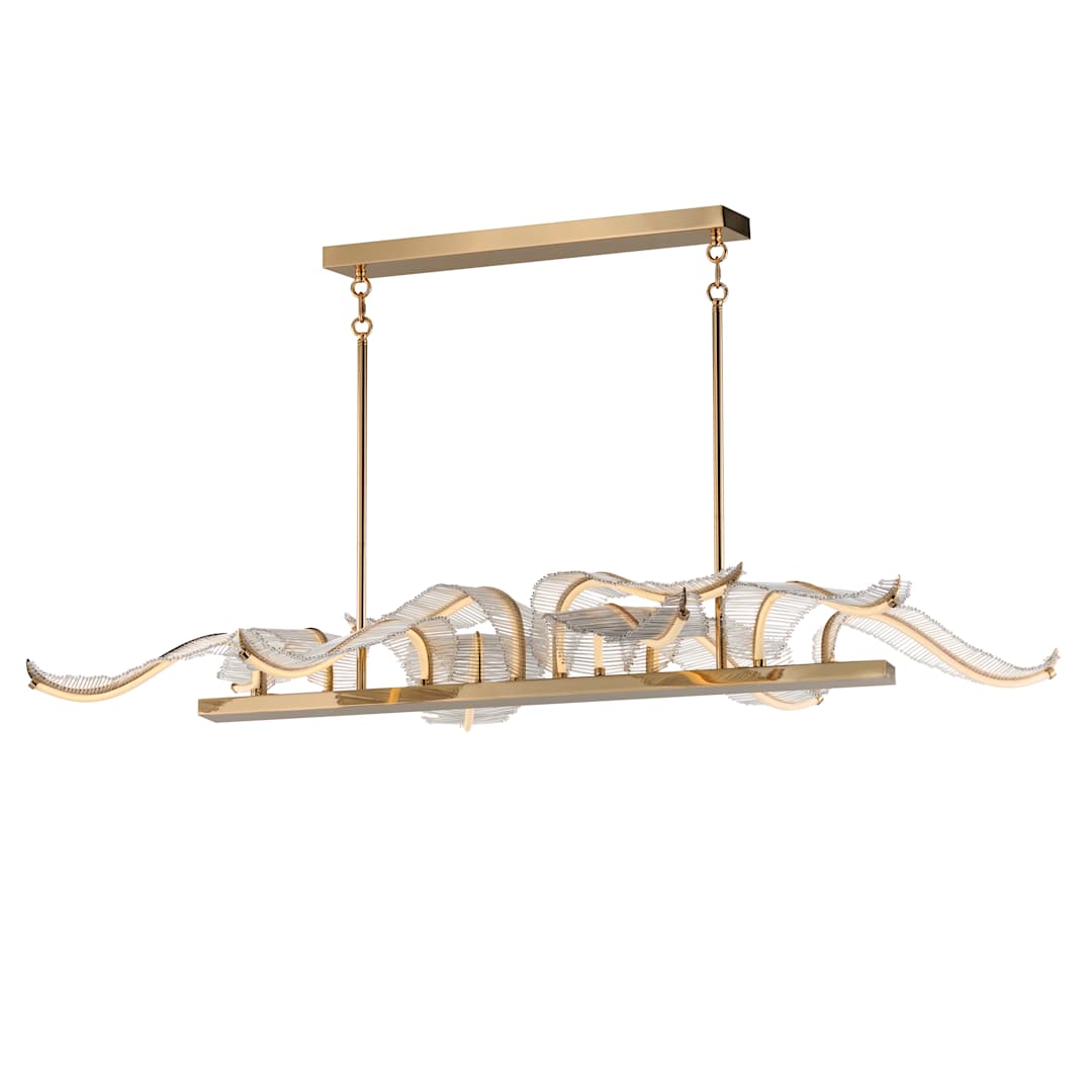 Lillet 61" Wide LED Crystal Abstract Chandelier with Beveled Crystal Shades