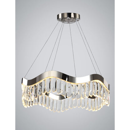 Rolland 30" Wide LED Crystal Pendant