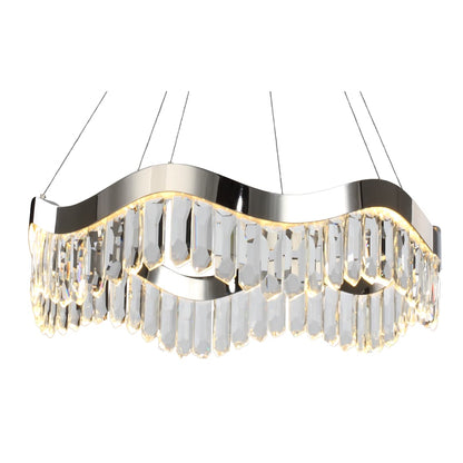 Rolland 30" Wide LED Crystal Pendant
