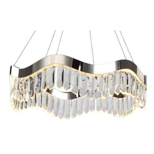 Rolland 30" Wide LED Crystal Pendant
