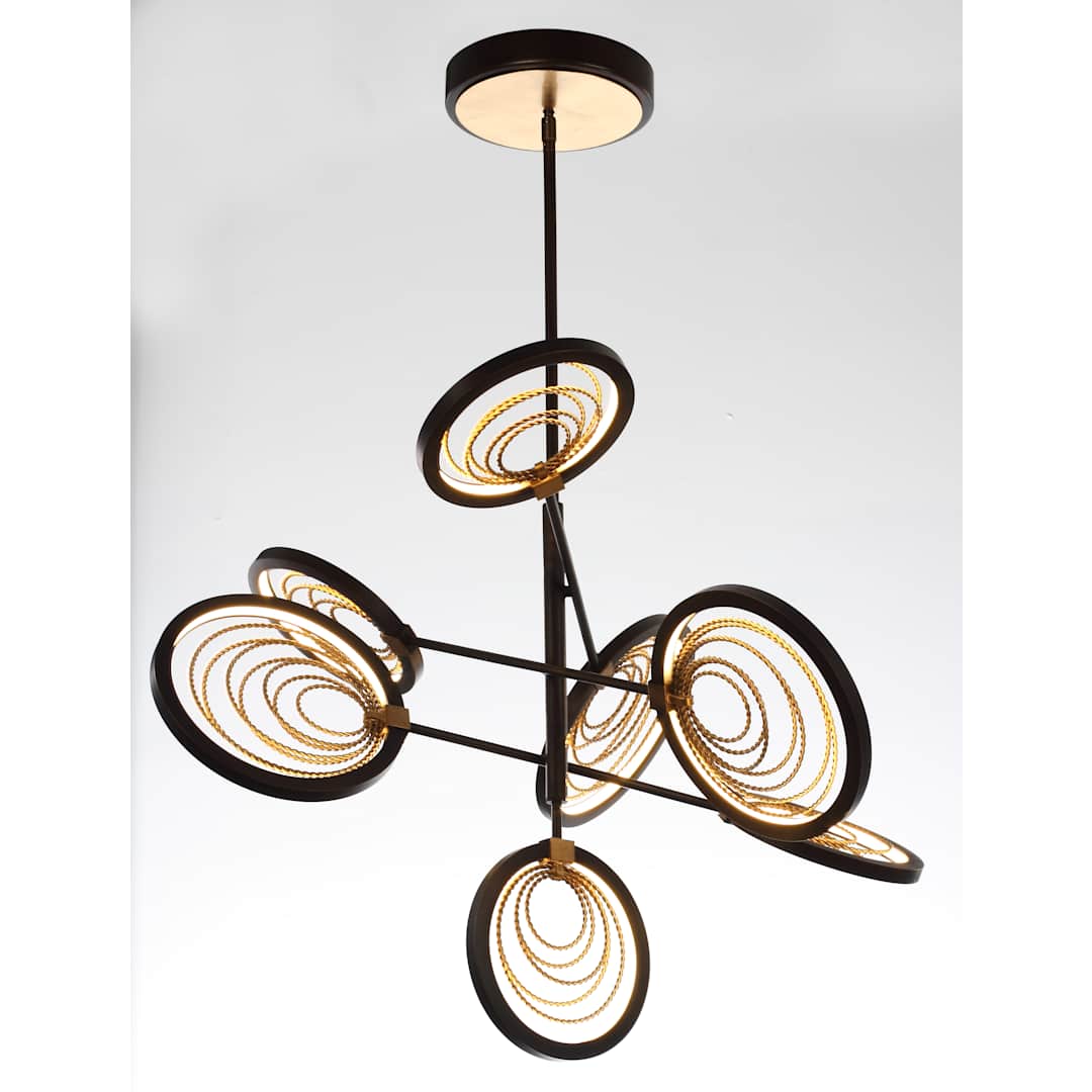 Lariat 7 Light 37" Wide LED Abstract Pendant