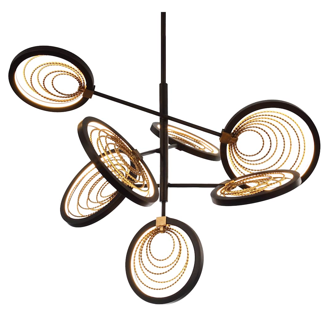 Lariat 7 Light 37" Wide LED Abstract Pendant
