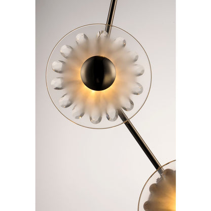 Peony 7 Light 50" Wide LED Abstract Multi Light Pendant