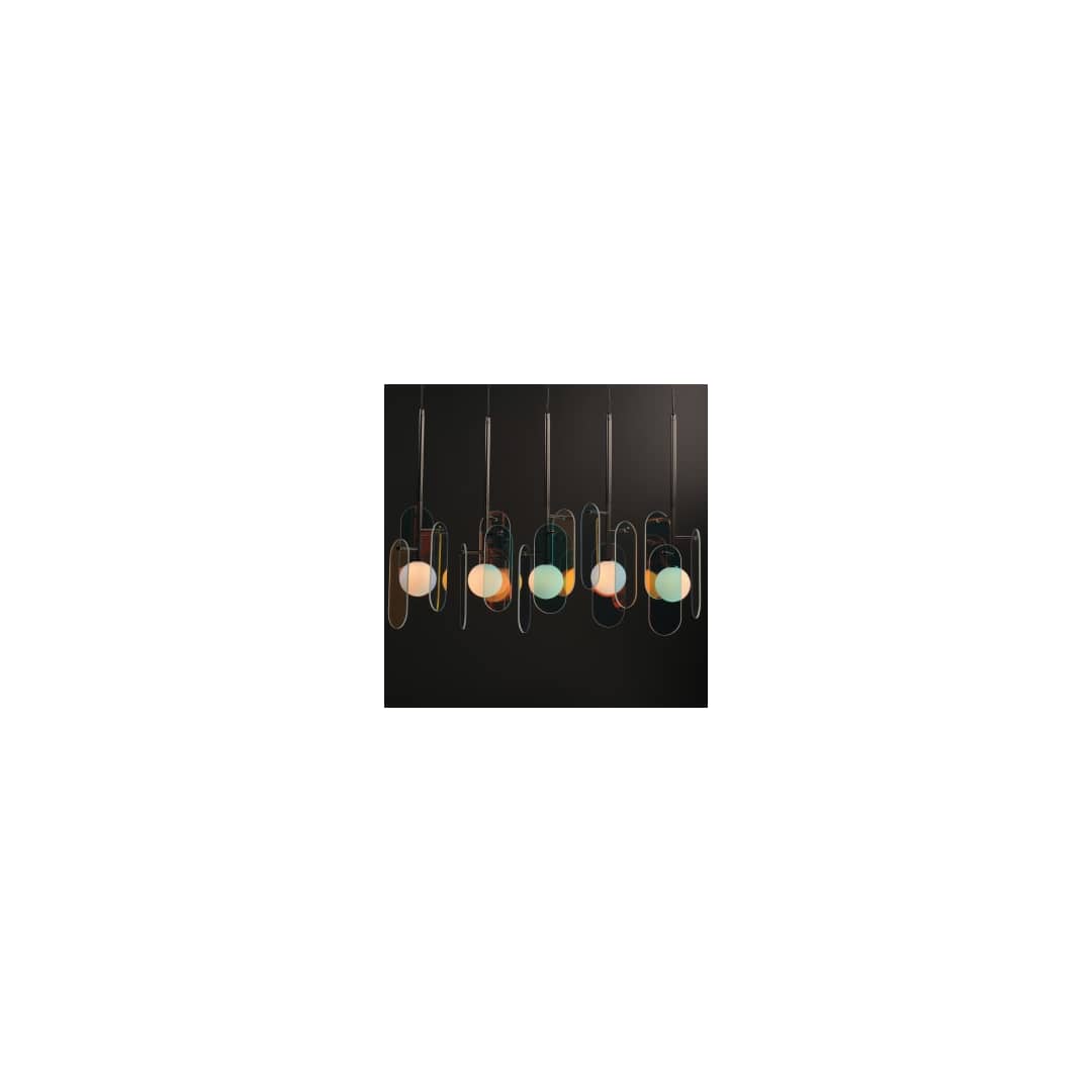 Megalith 5 Light 48" Wide LED Linear Chandelier by Nina Magon