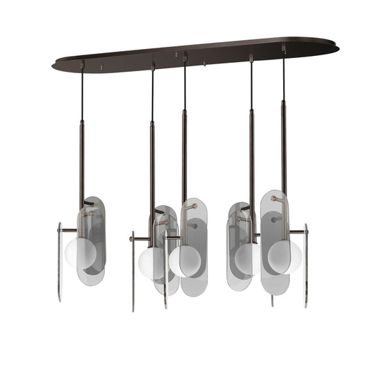 Megalith 5 Light 48" Wide LED Abstract Linear Pendant