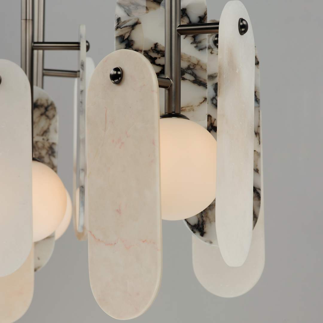 Megalith 5 Light 48" Wide LED Linear Chandelier by Nina Magon