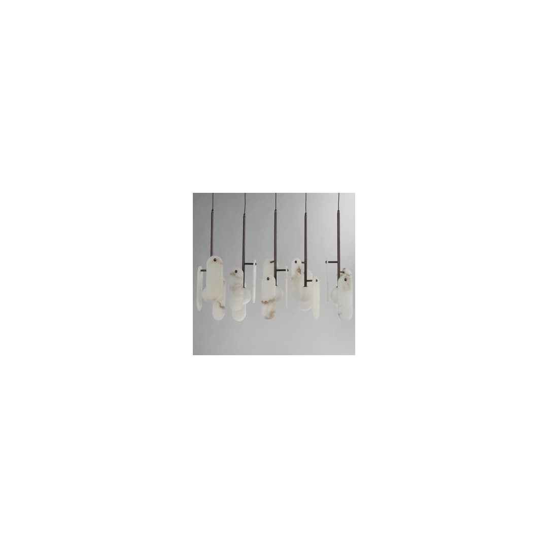 Megalith 5 Light 48" Wide LED Linear Chandelier by Nina Magon