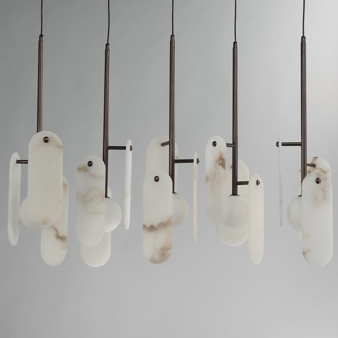 Megalith 5 Light 48" Wide LED Linear Chandelier by Nina Magon