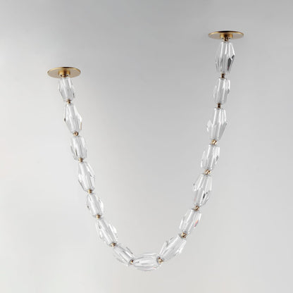 Dolce Vita 41" Wide LED Crystal Linear Pendant with Beveled Crystal Shades