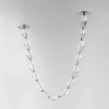 Dolce Vita 41" Wide LED Crystal Linear Pendant with Beveled Crystal Shades