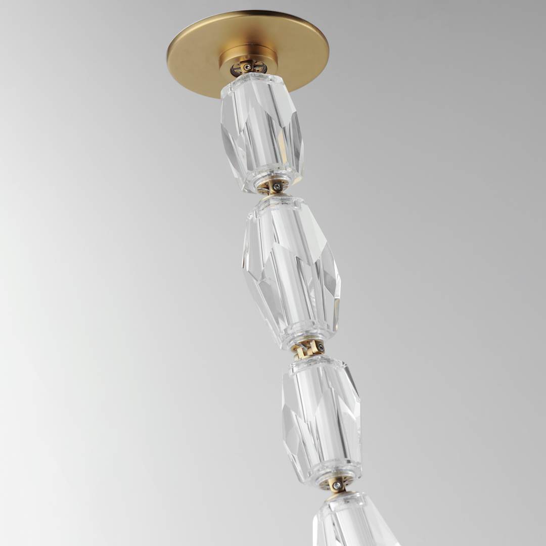 Dolce Vita 41" Wide LED Crystal Linear Pendant with Beveled Crystal Shades