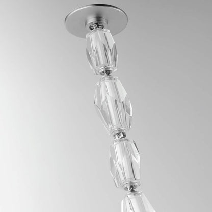 Dolce Vita 41" Wide LED Crystal Linear Pendant with Beveled Crystal Shades