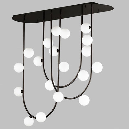 Contour 19 Light 52" Wide LED Semi-Flush Ceiling Fixture by Nina Magon