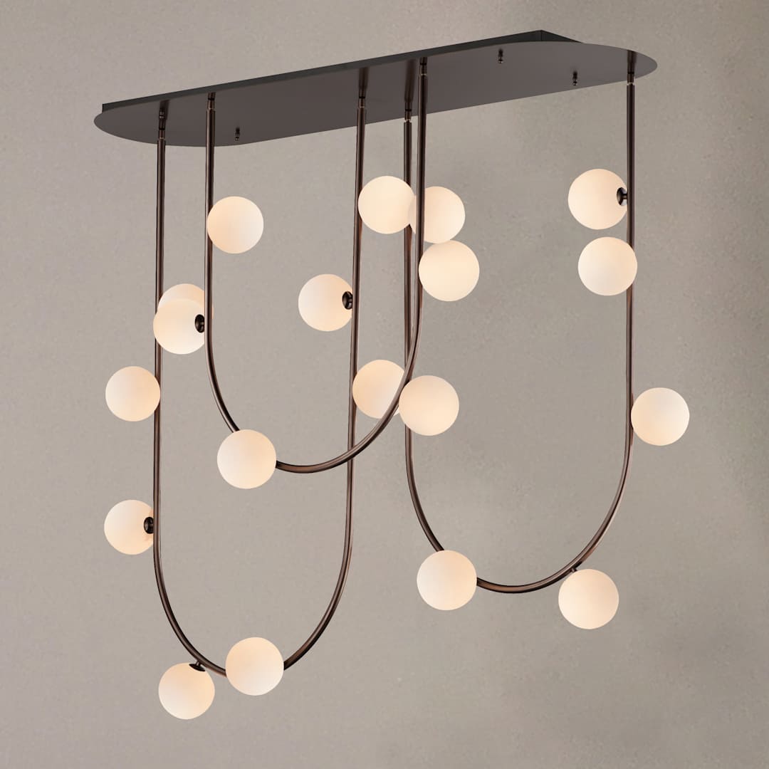 Contour 19 Light 52" Wide LED Semi-Flush Ceiling Fixture by Nina Magon