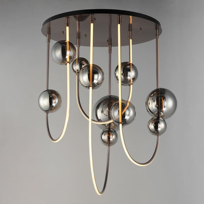 Dreamer 33" Wide LED Abstract Multi Light Pendant