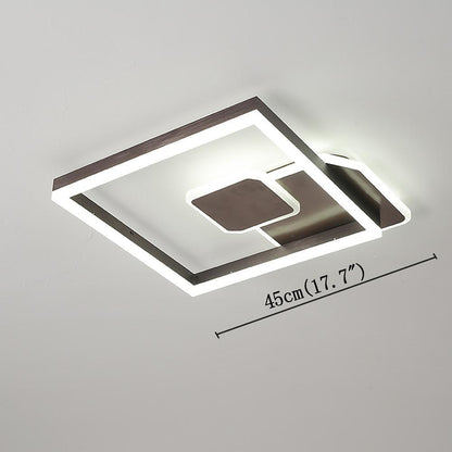 Abstract Square Dimmable LED Modern Flush Mount Lighting Ceiling Lights