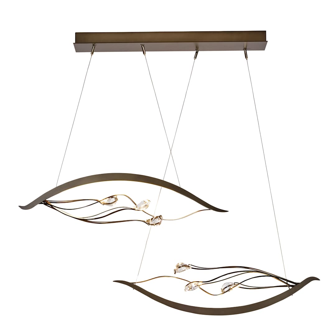 Courb茅 45-5/16" Wide Integrated LED Linear Chandelier