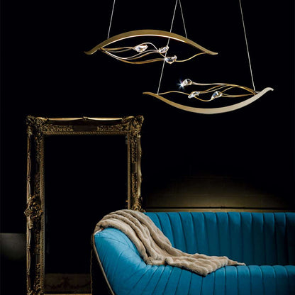 Courb茅 45-5/16" Wide Integrated LED Linear Chandelier