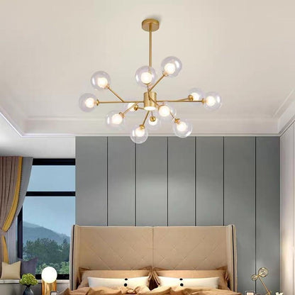 9 Lights Glass LED Modern Chandeliers Ceiling Lights Pendant Light