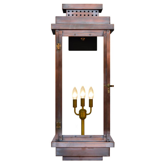 Contempo 3 Light 31" Tall Copper Electric Outdoor Wall Sconce