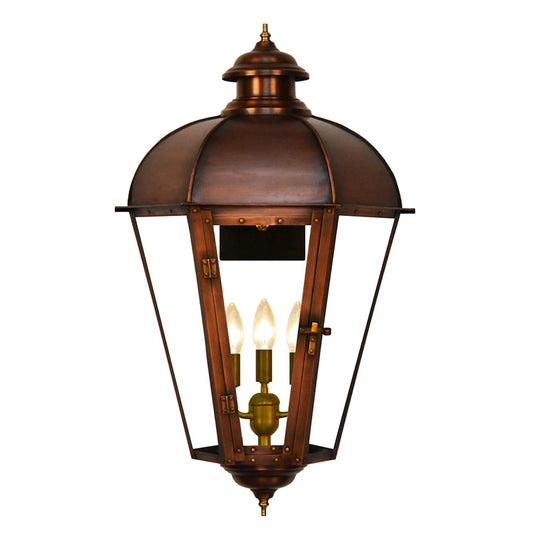 Joachim Street 3 Light 34" Tall Copper Electric Outdoor Wall Sconce