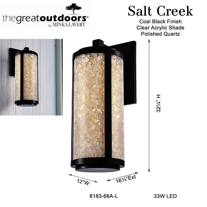 Salt Creek 32" Tall LED Outdoor Wall Sconce