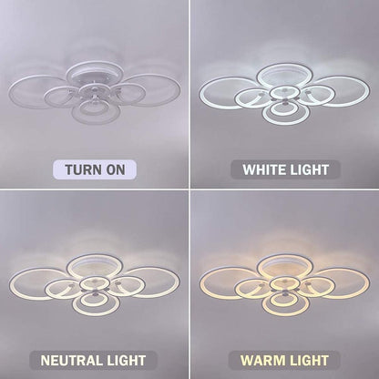 Elegant Semi Flush Mount Ceiling Lights with Unique Overlapping Rings