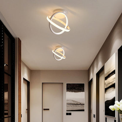 Creative Circles LED Black Modern Ceiling Lights Flush Mount Lighting