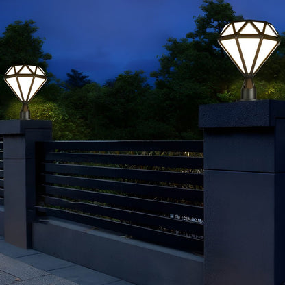 Unique Diamond-shaped LED Post Lights Outdoor Lights Waterproof Fence Post Lights