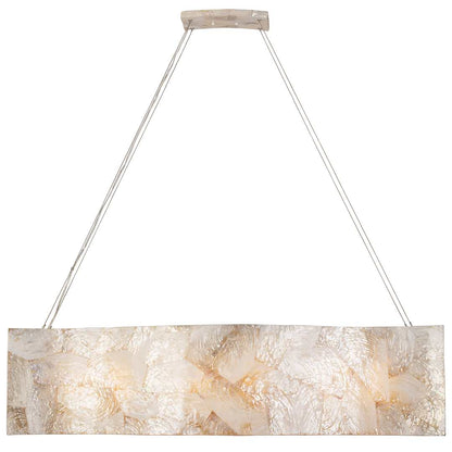 Big 4 Light 36" Reclaimed Shell Linear Chandelier
