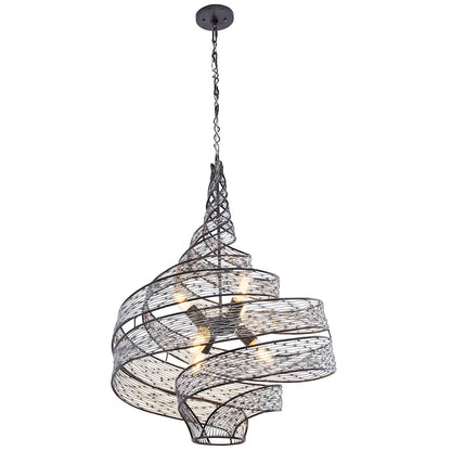 Flow 6 Light 26" Wide Abstract Chandelier