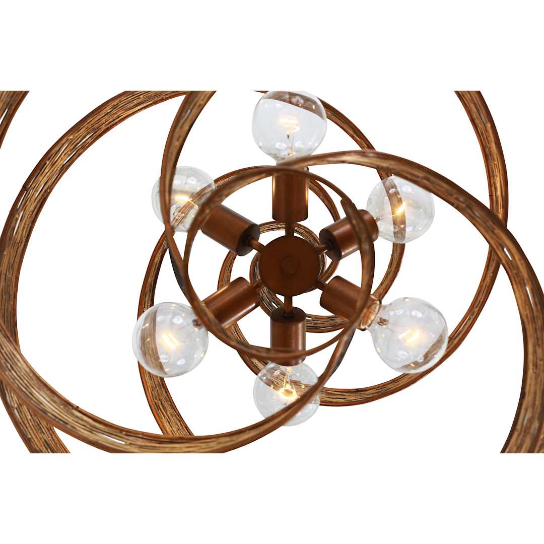 Flow 6 Light 26" Wide Abstract Chandelier