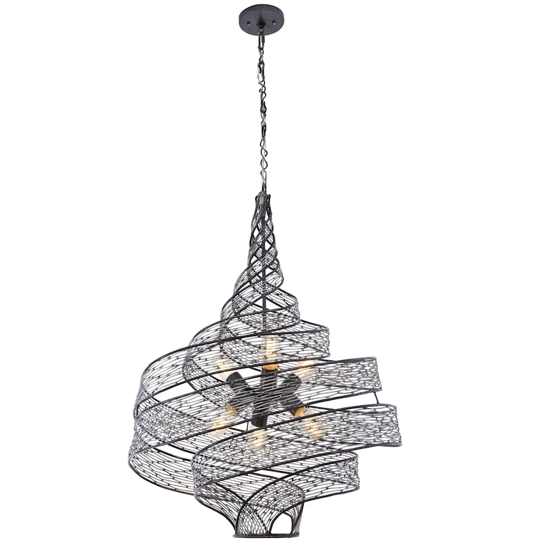 Flow 6 Light 26" Wide Abstract Chandelier