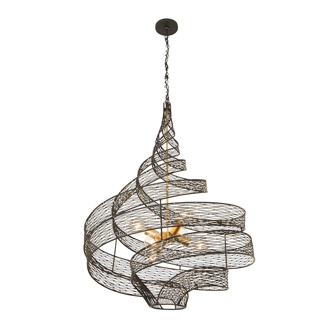 Flow 6 Light 26" Wide Abstract Chandelier