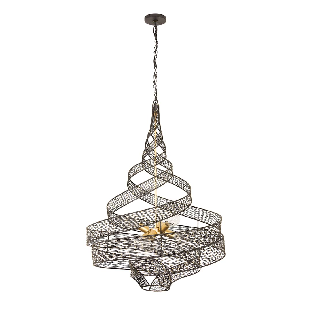 Flow 6 Light 26" Wide Abstract Chandelier
