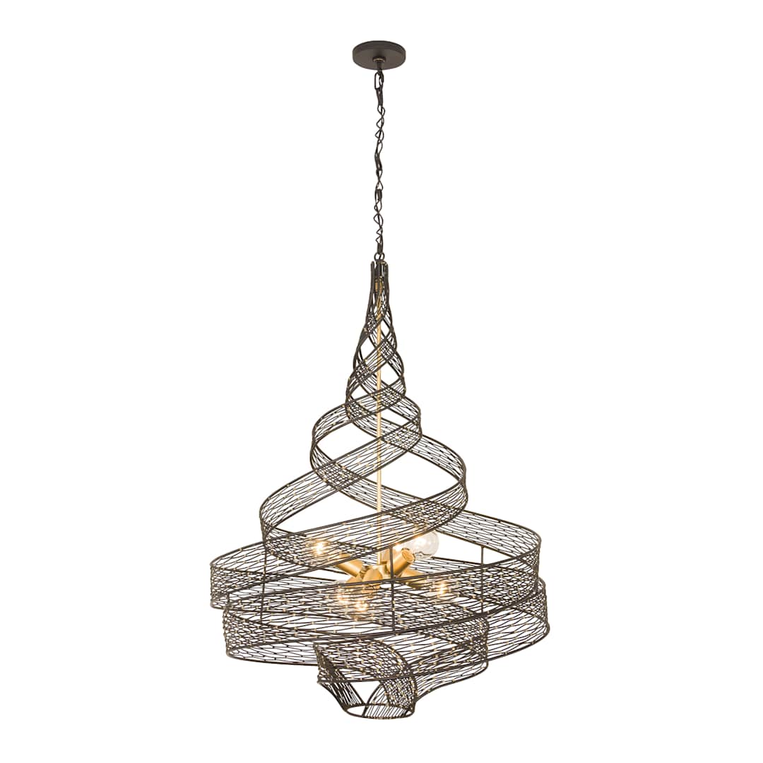Flow 6 Light 26" Wide Abstract Chandelier