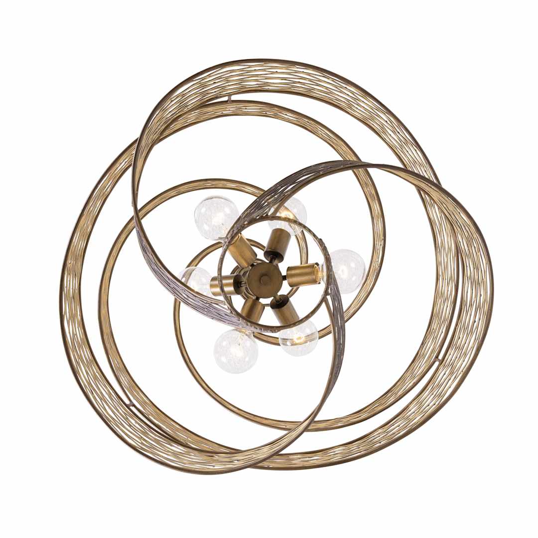 Flow 6 Light 26" Wide Abstract Chandelier