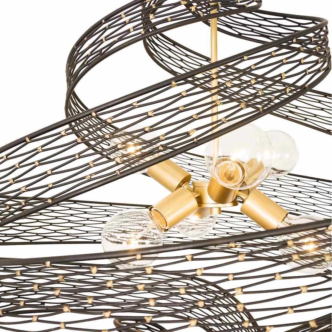 Flow 6 Light 30" Wide Abstract Chandelier