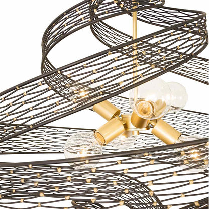 Flow 6 Light 30" Wide Abstract Chandelier