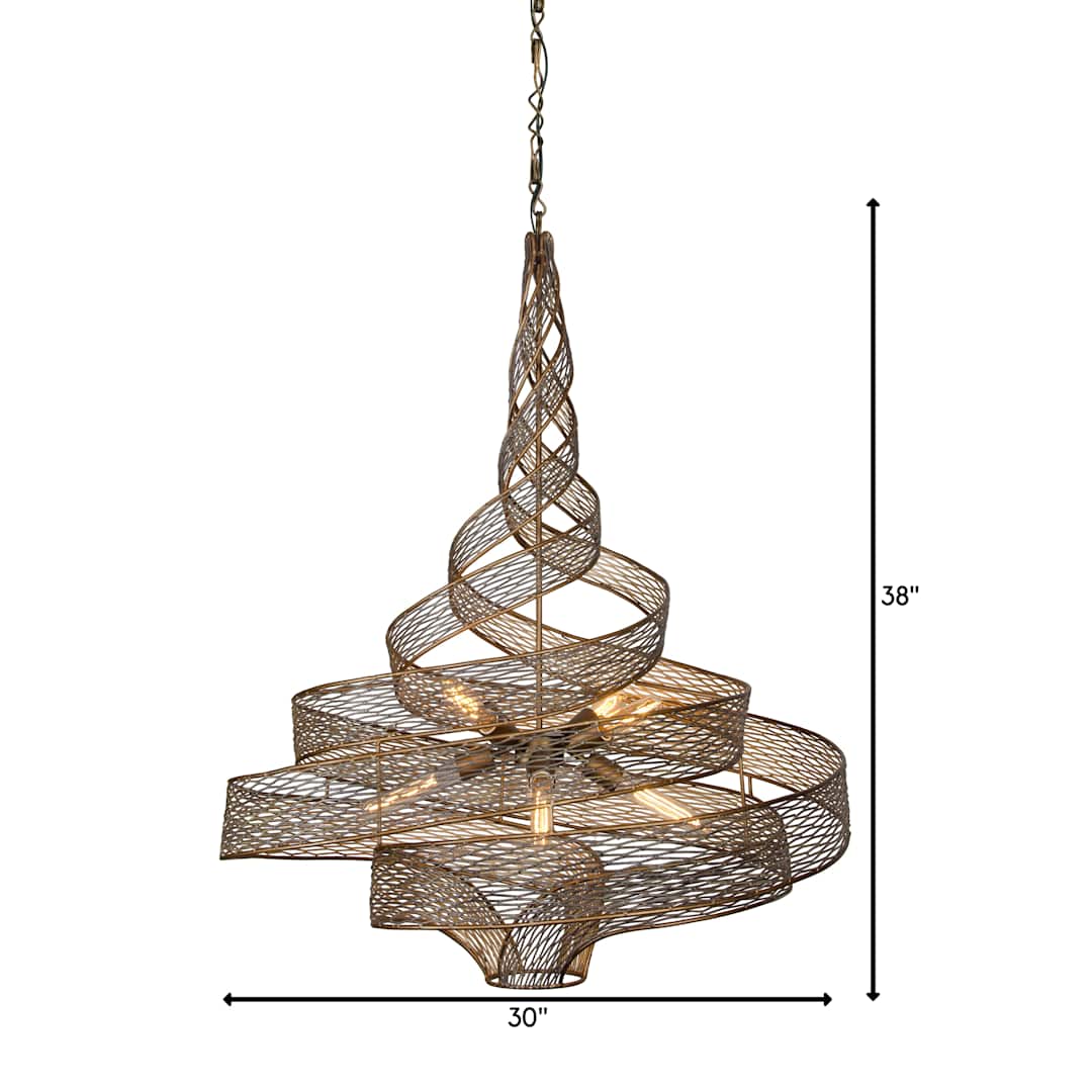 Flow 6 Light 30" Wide Abstract Chandelier