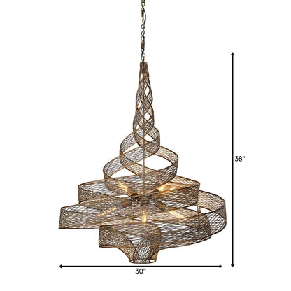 Flow 6 Light 30" Wide Abstract Chandelier