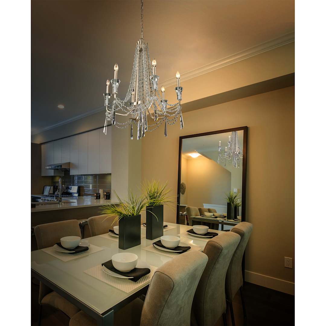 Barcelona 6 Light 27" Wide Crystal Chandelier