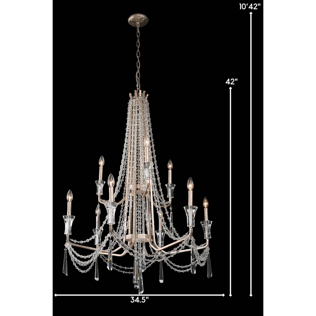 Barcelona 9 Light 35" Wide Crystal Chandelier