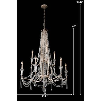 Barcelona 9 Light 35" Wide Crystal Chandelier