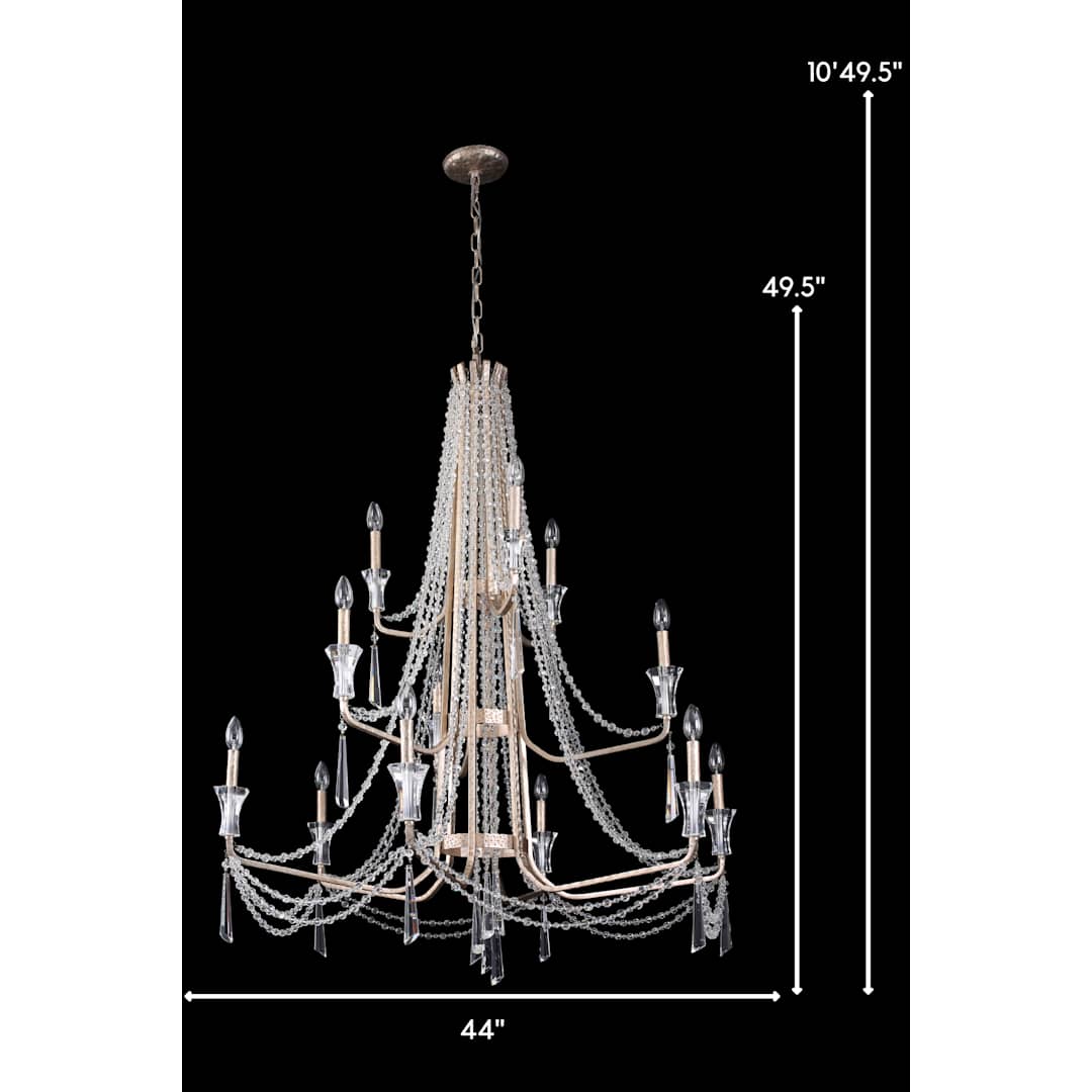 Barcelona 12 Light 44" Wide Crystal Chandelier