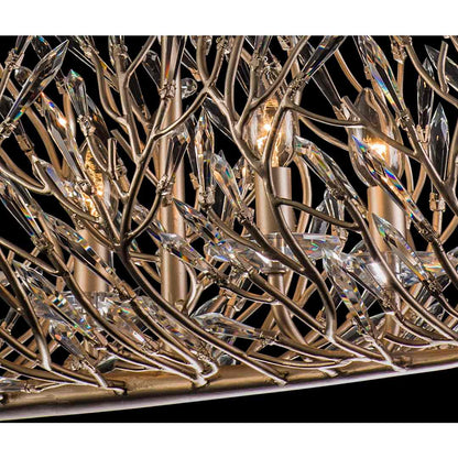 Bask 6 Light 36" Wide Crystal Linear Pendant